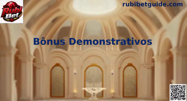 Interface explicativa sobre Bônus Demonstrativos na Rubi Bet